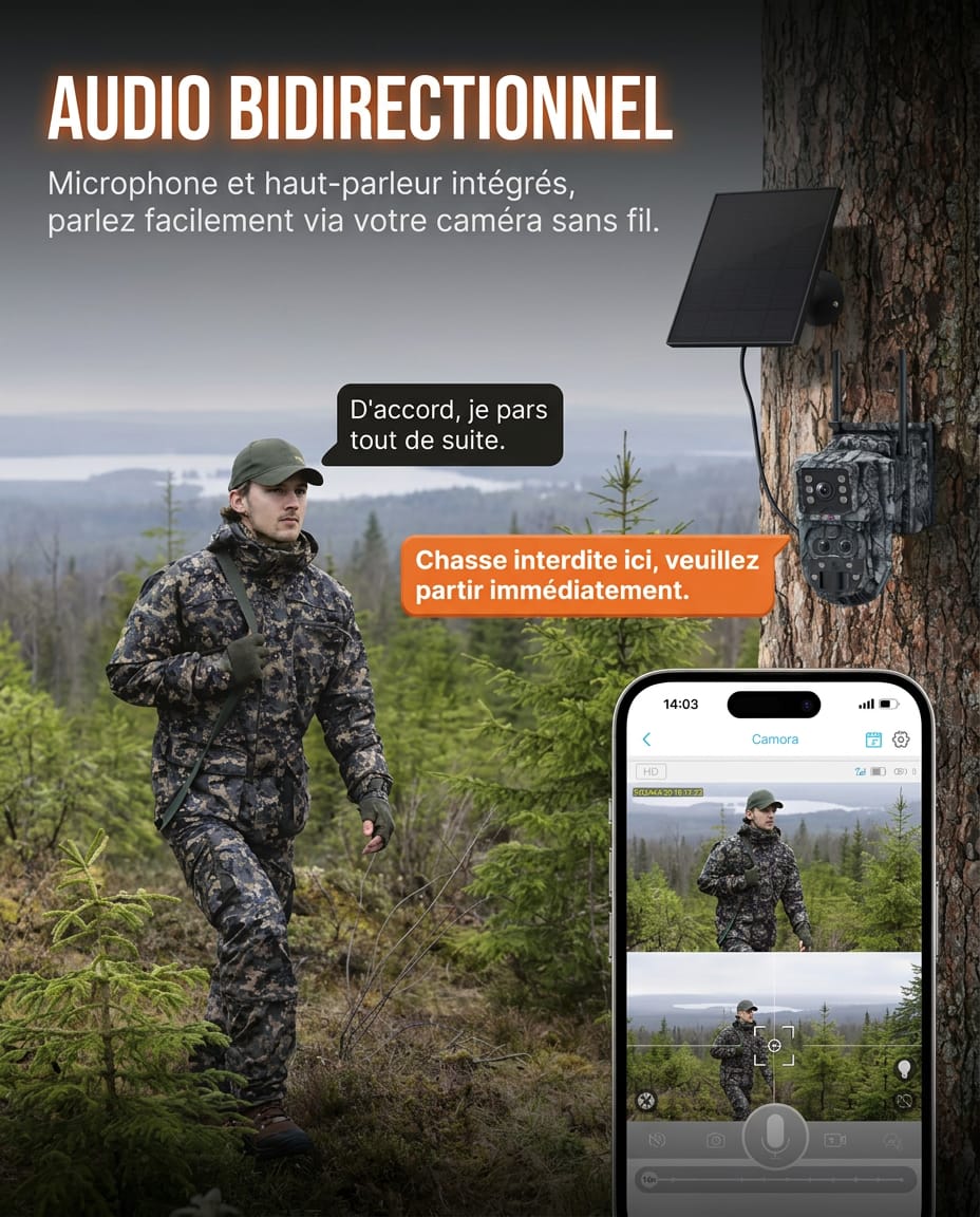 RoG V360 — Audio bidirectionnel micro et haut-parleur intégrés, communication à distance