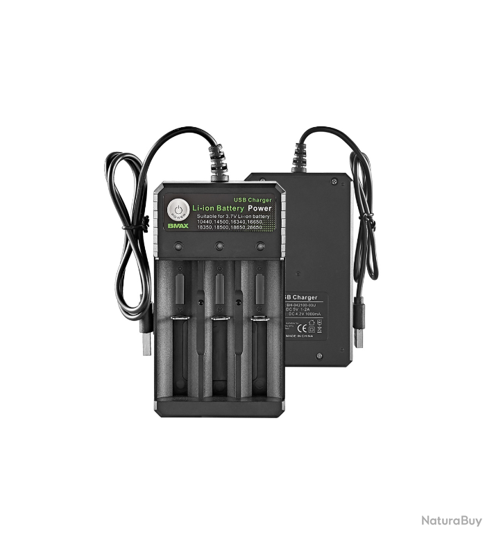 Chargeur de piles rechargeables 18650 - 3.7V