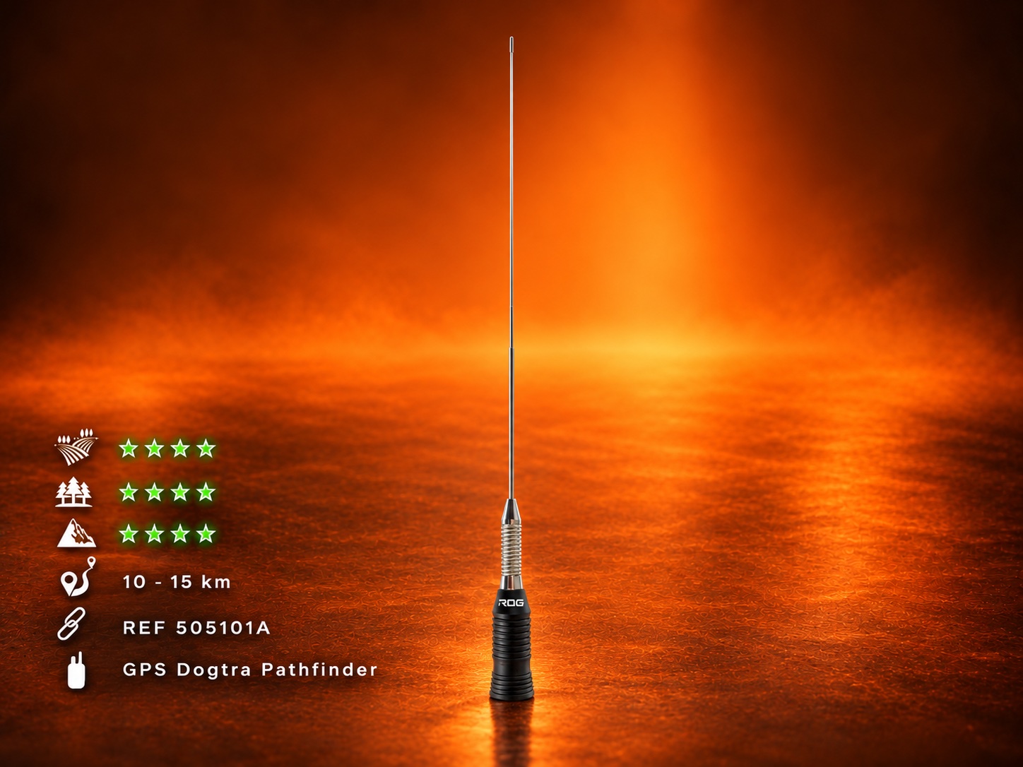 Tige seule Antenne de toit 103cm - TR DOG 