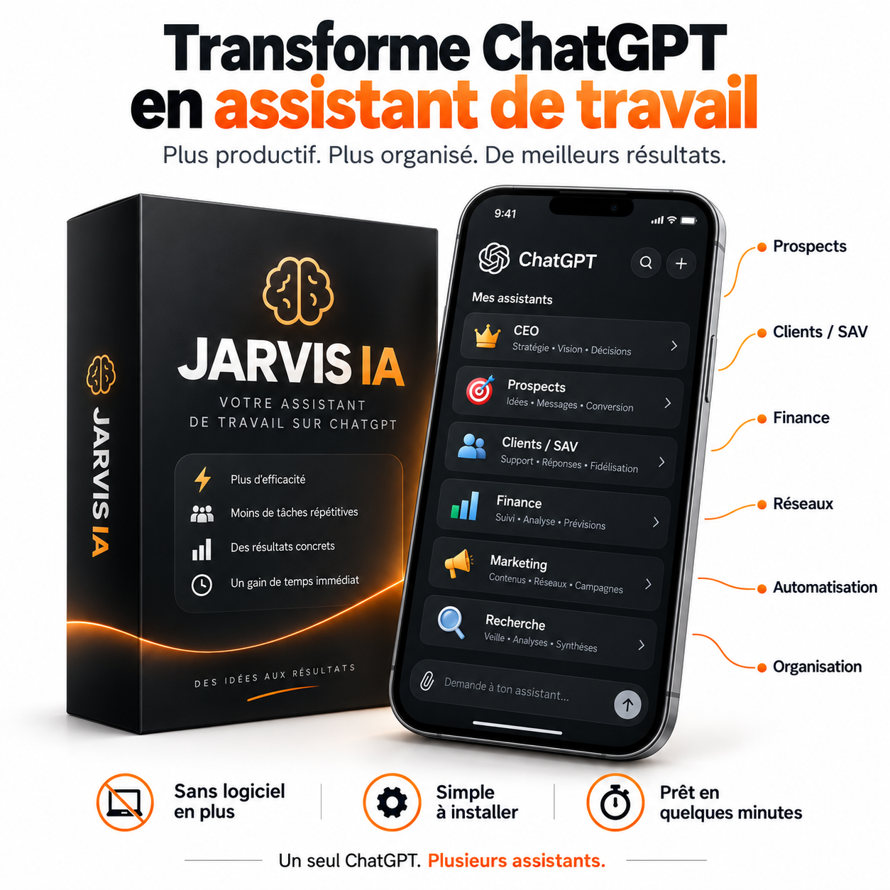JARVIS IA — Transformez ChatGPT en assistant de travail