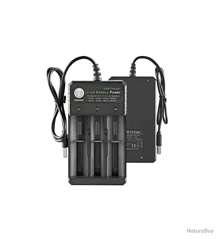 Chargeur de piles rechargeables 18650 - 3.7V