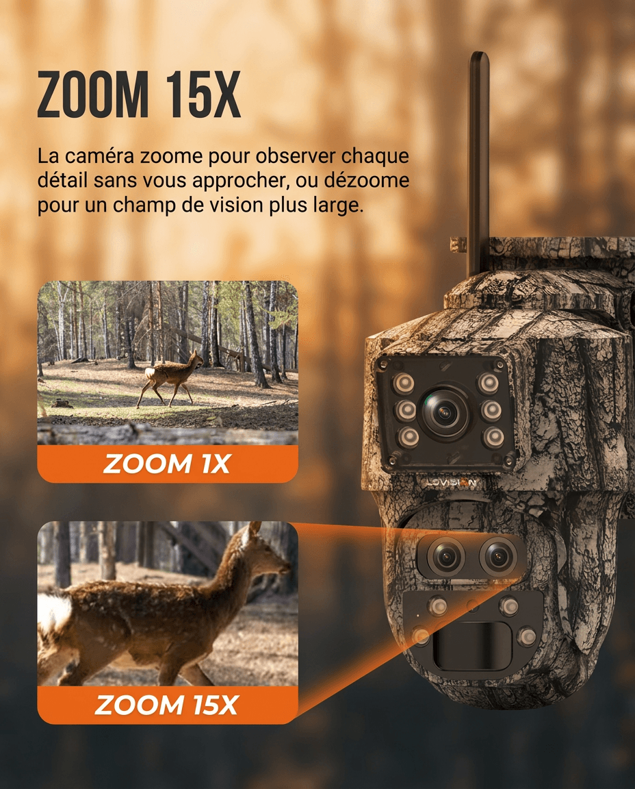 RoG V360 — Caméra solaire 4G motorisée + Zoom optique 15x — vignette 6