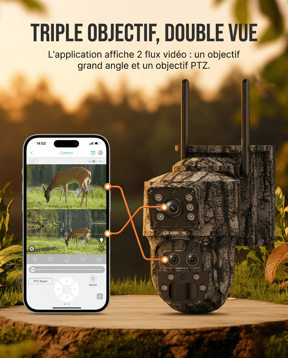 RoG V360 — Caméra solaire 4G motorisée + Zoom optique 15x — vignette 5