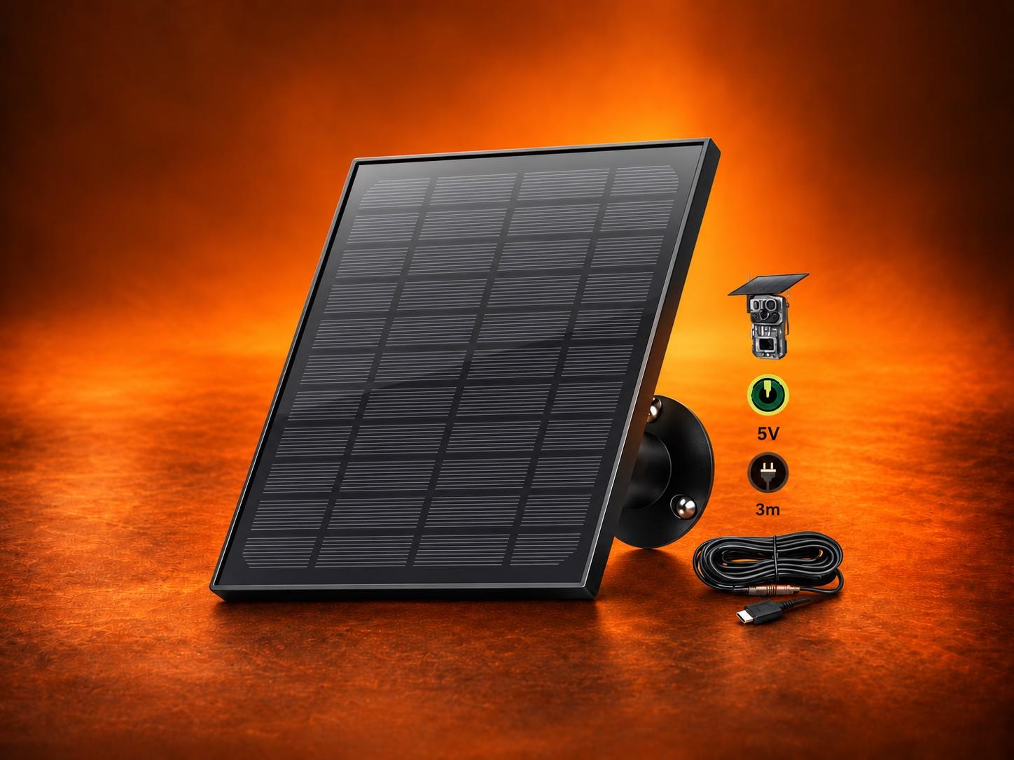 Panneau solaire Puissant 5W Camera RoG V3-GPS