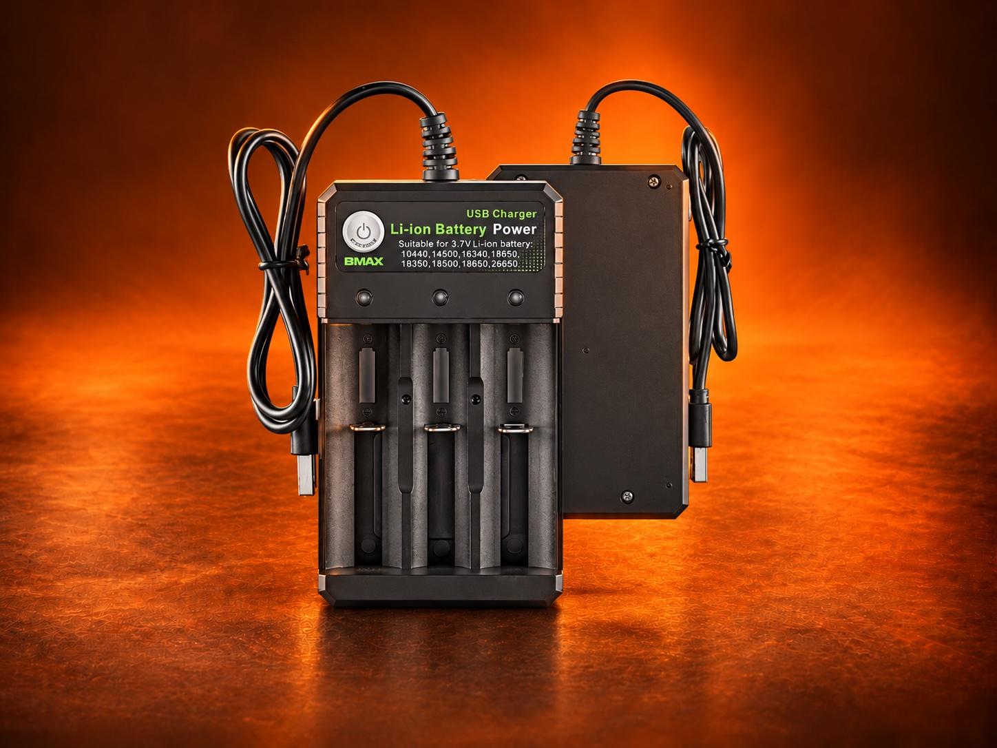 Chargeur de piles rechargeables 18650 - 3.7V